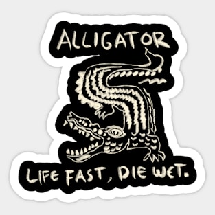 Hand Drawn Alligator Sticker